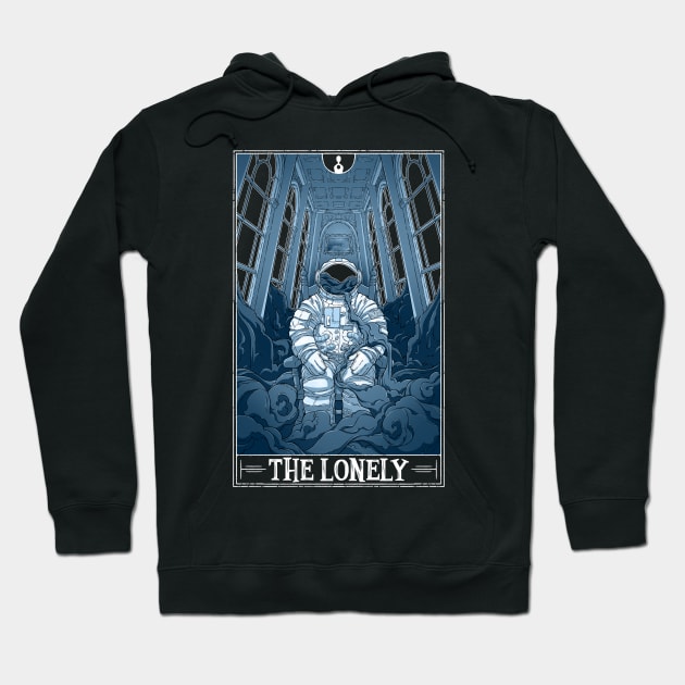 The Lonely Tarotesque (Dark) Hoodie by Rusty Quill